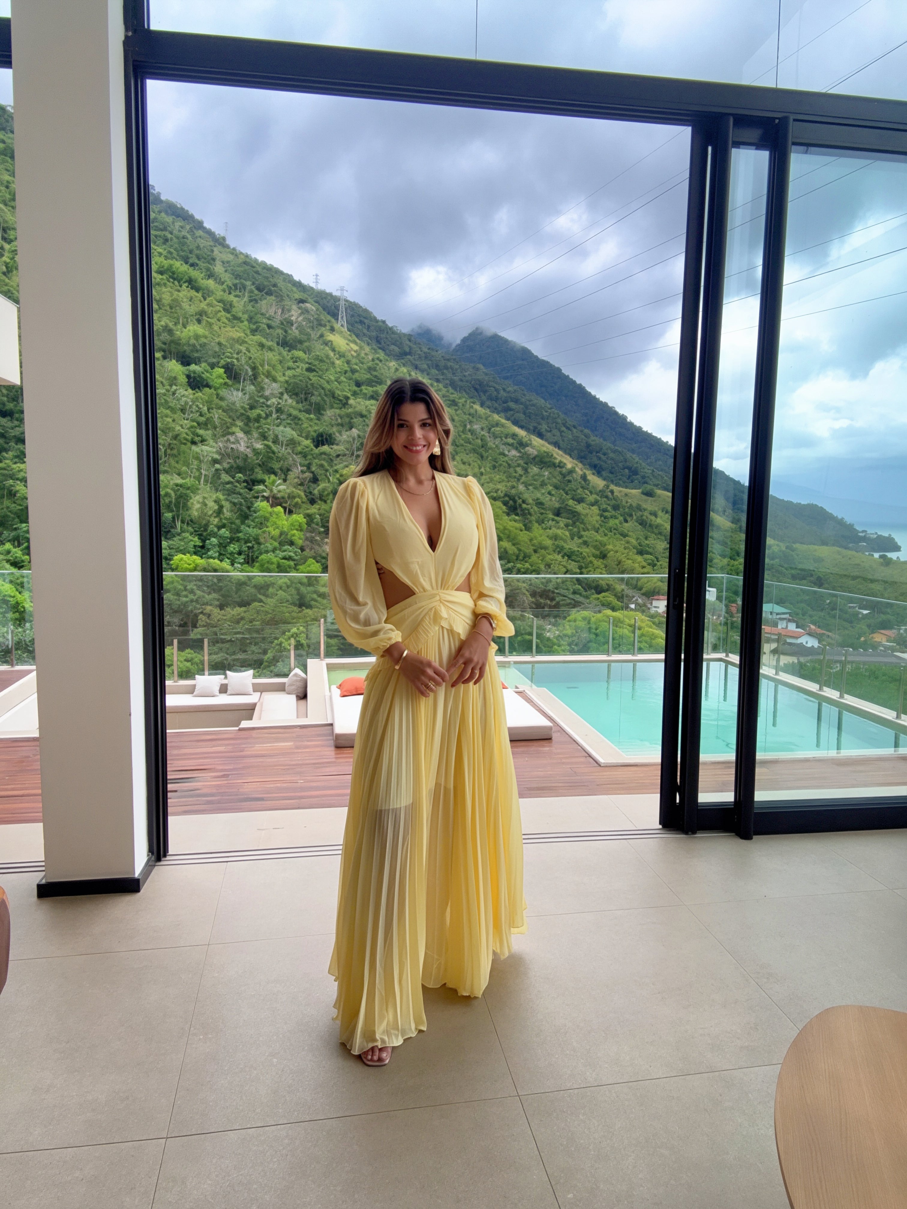 Vestido Longo com Manga Longa Munique