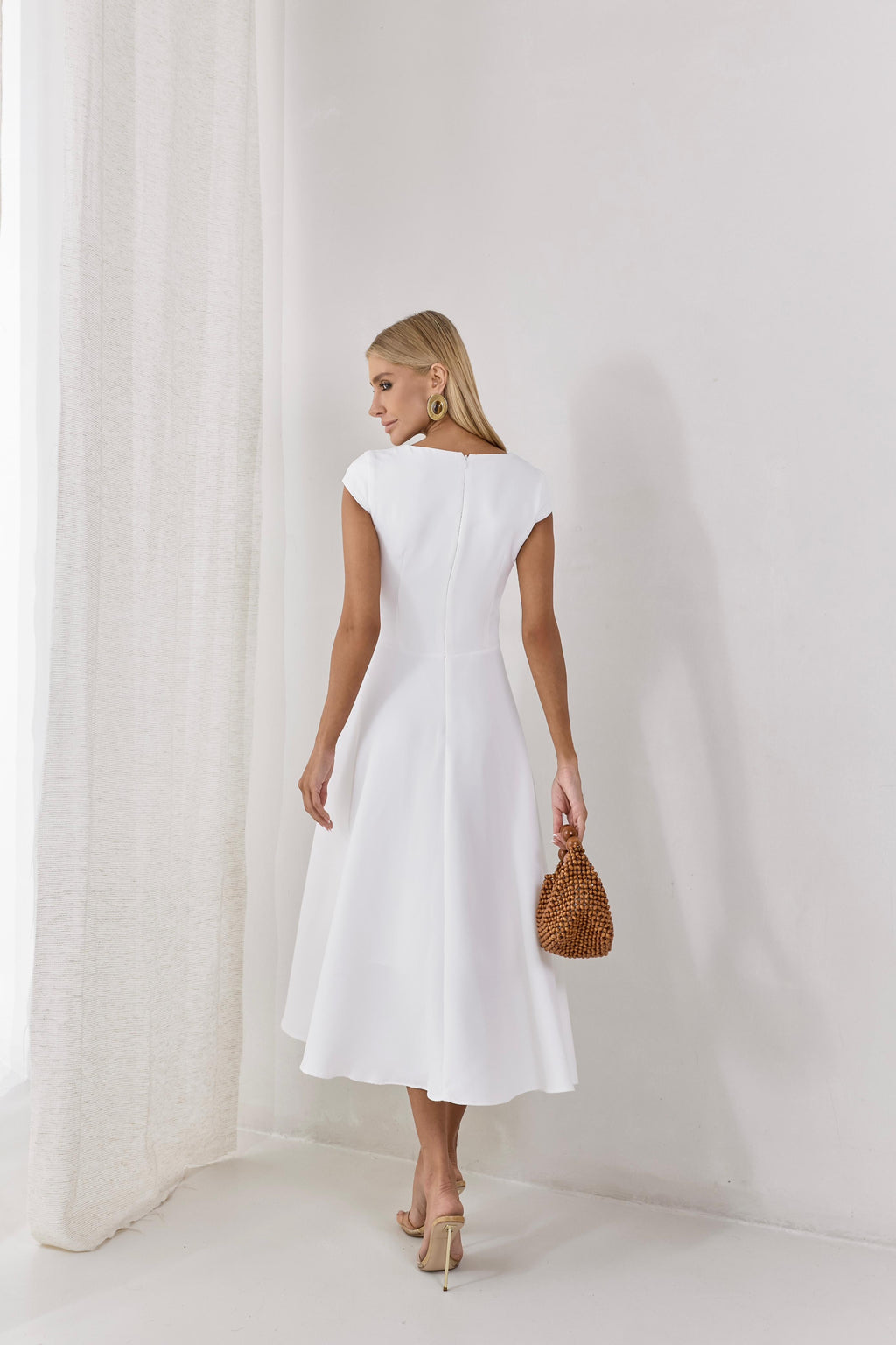 Vestido Midi em Alfaiataria Belga