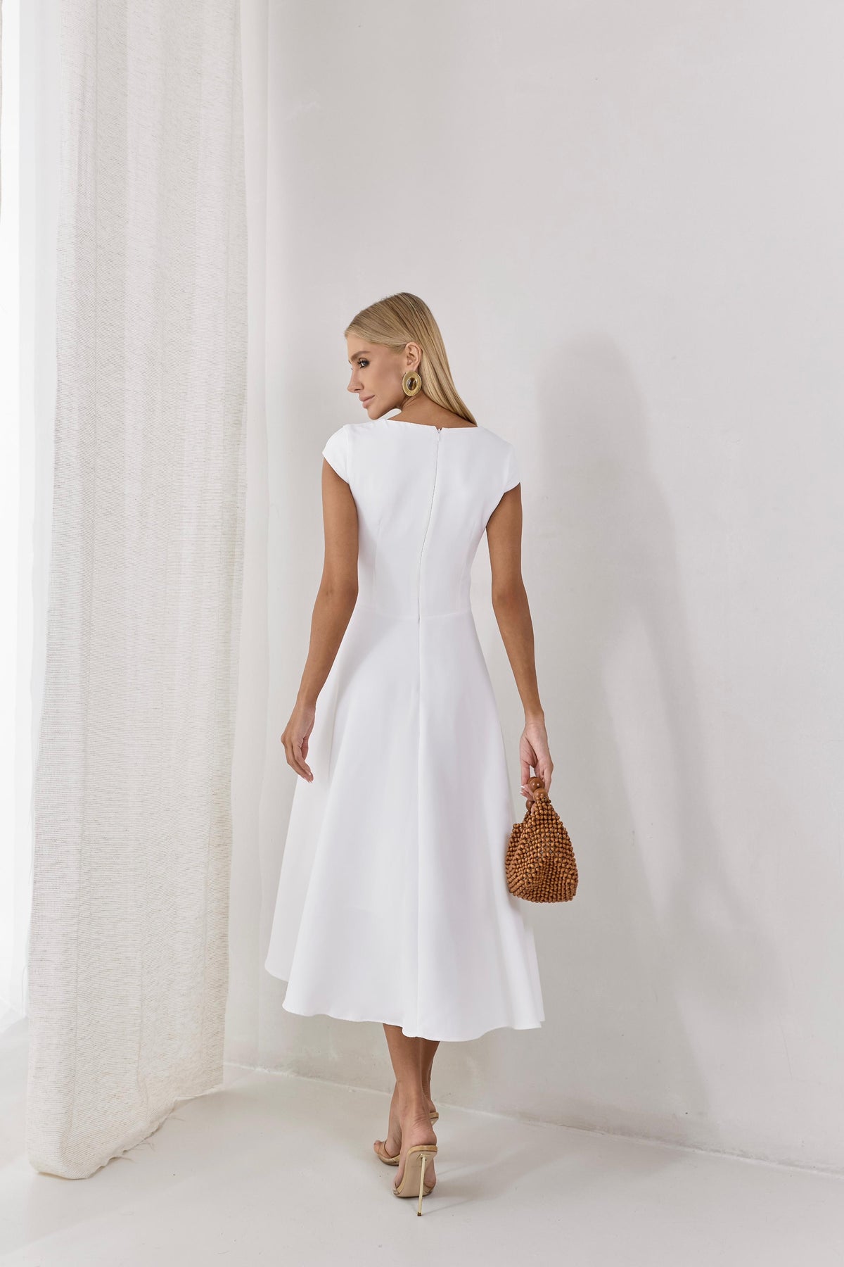 Vestido Midi em Alfaiataria Belga