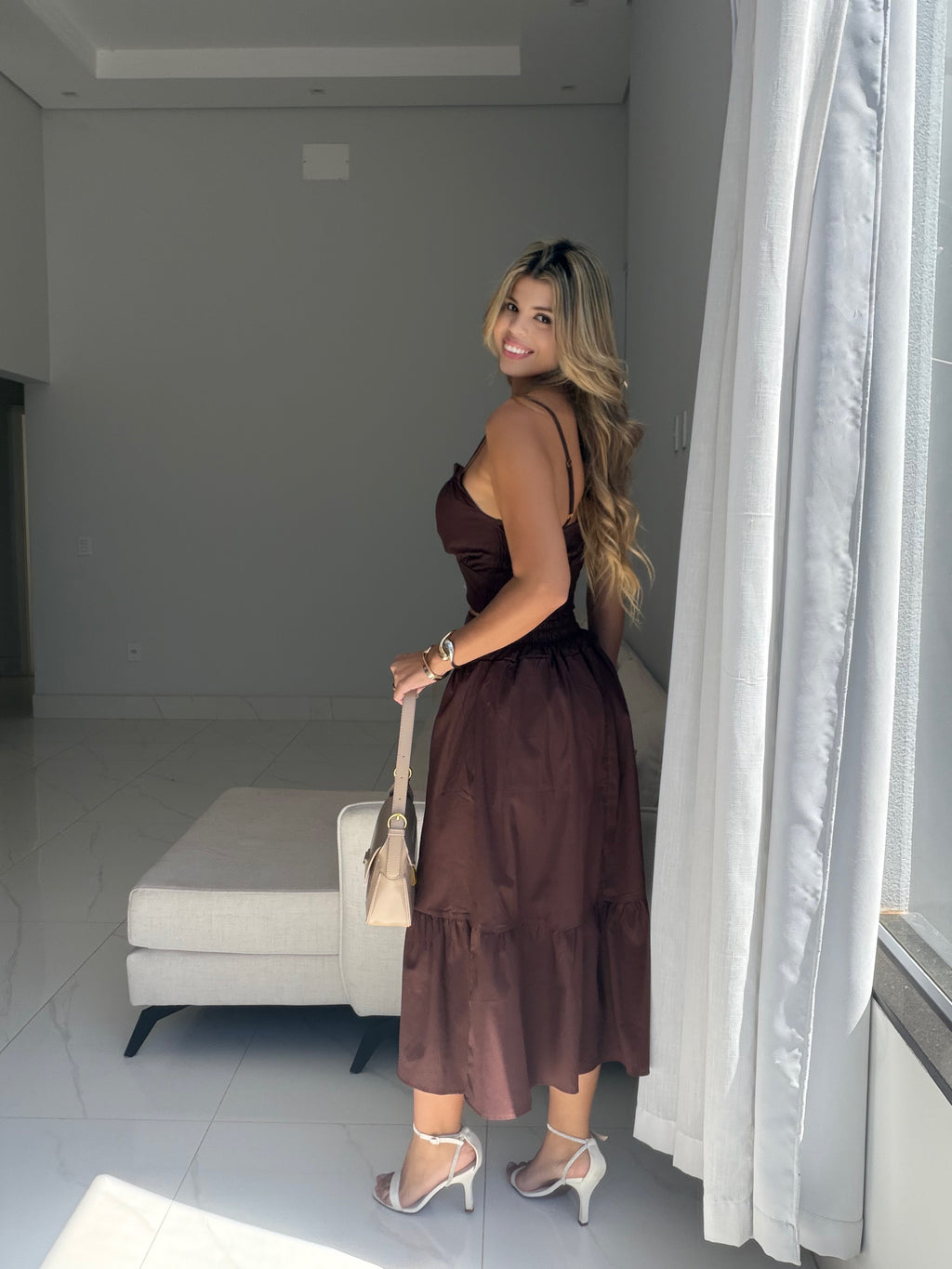 Conjunto de Blusa e Saia Midi Trancoso