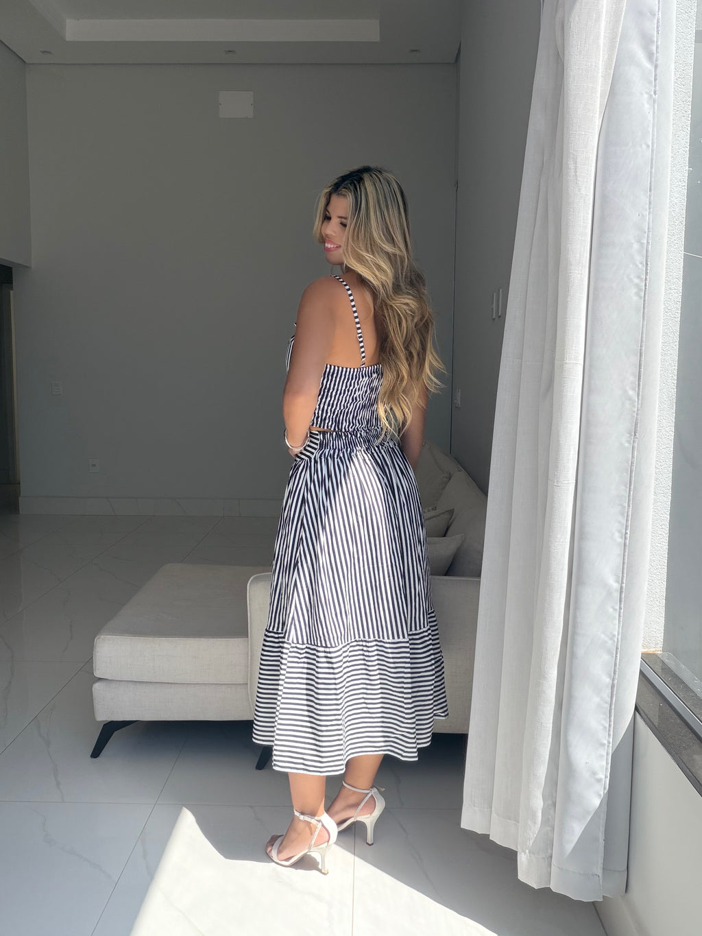 Conjunto de Blusa e Saia Midi Trancoso