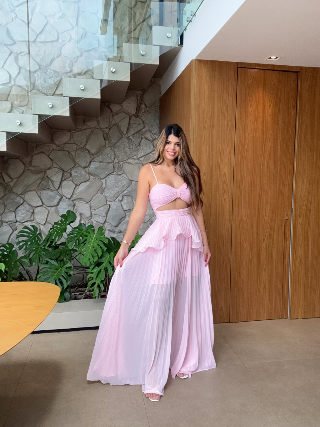 Vestido Longo Alças Finas Mykonos