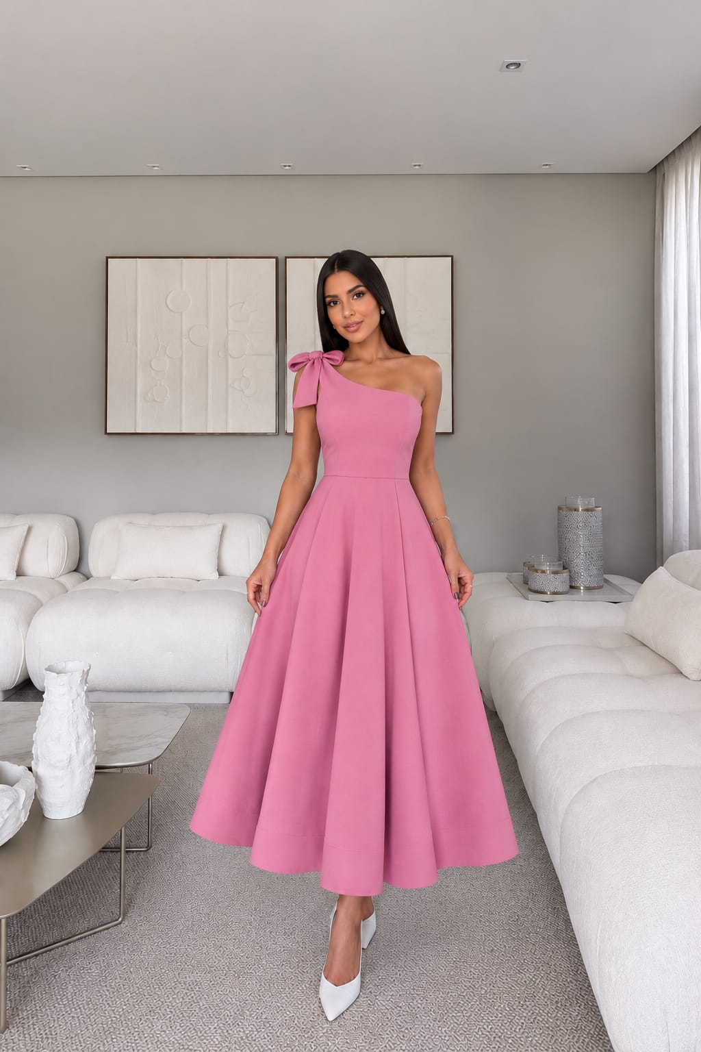 Vestido Midi Com Laço Lisboa