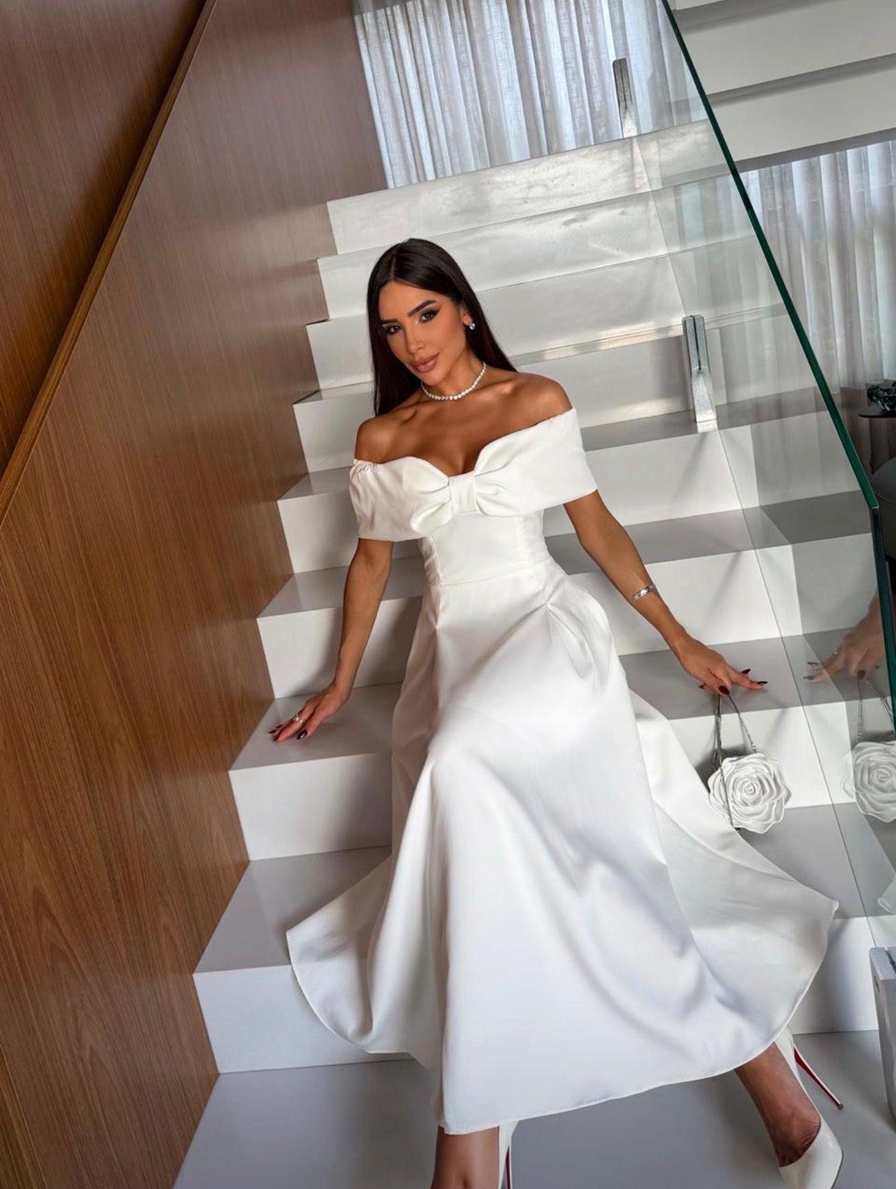 Vestido Midi Ombro a Ombro Veneza