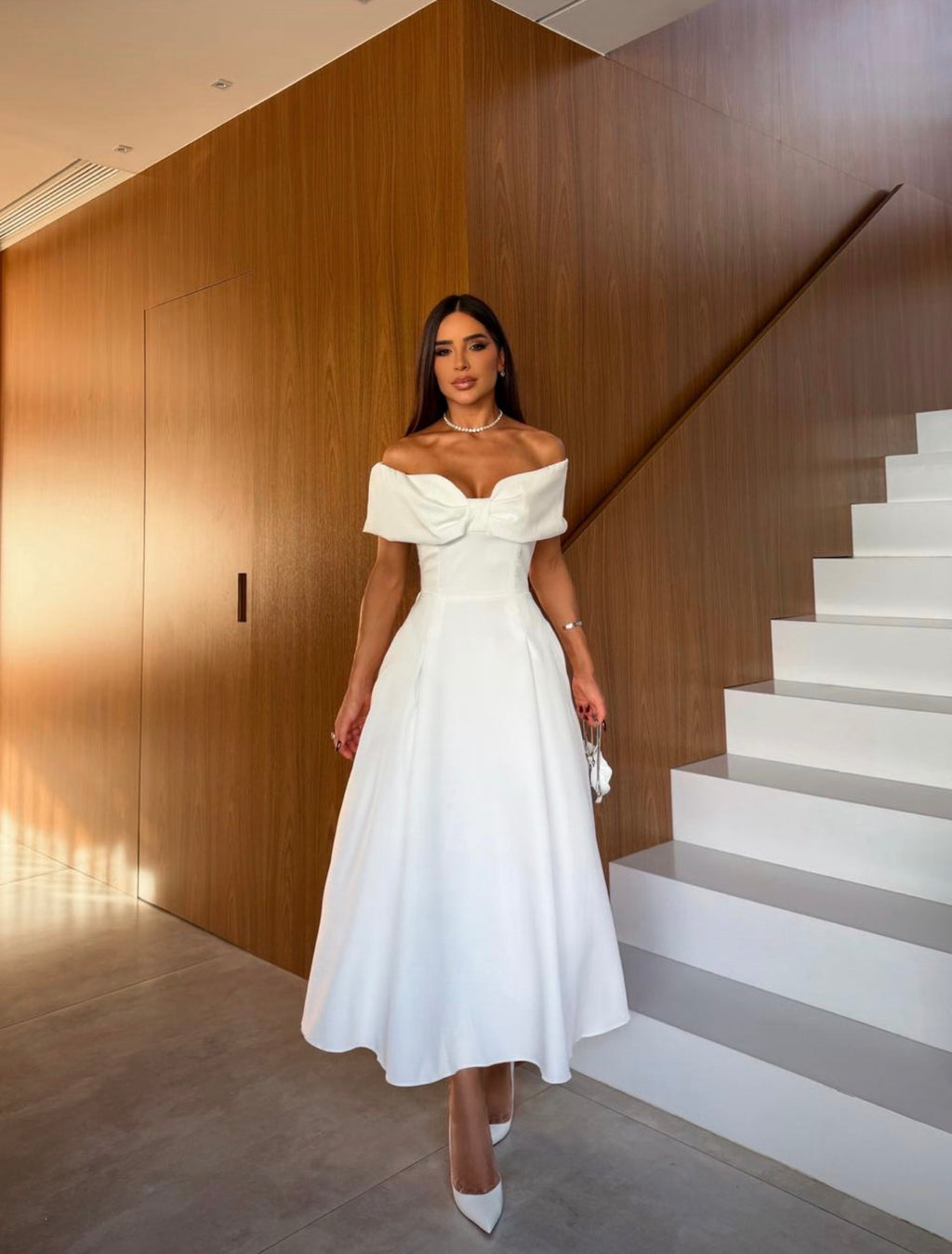 Vestido Midi Ombro a Ombro Veneza