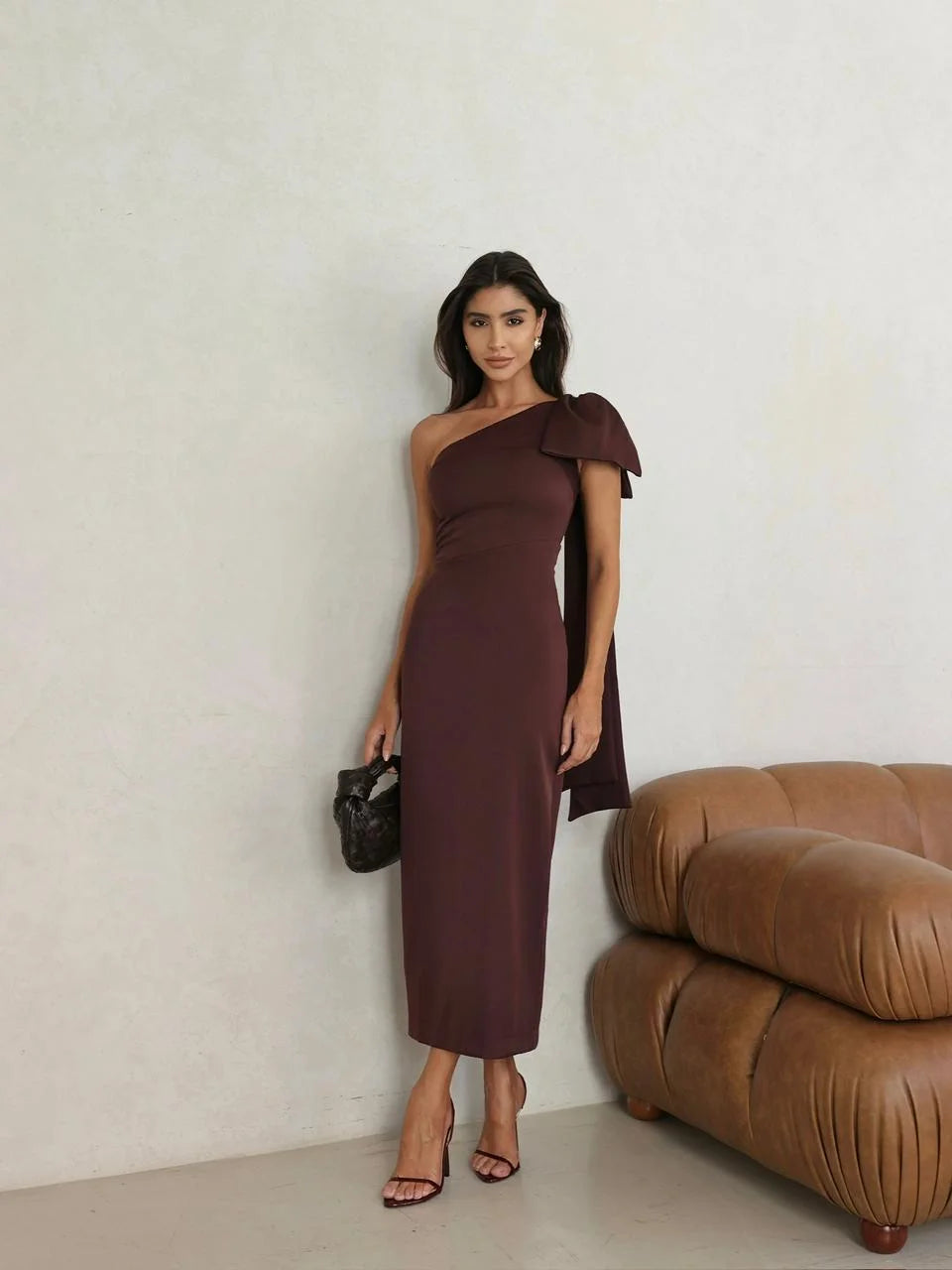 Vestido Midi Nula Manga em Alfaiataria Romenia