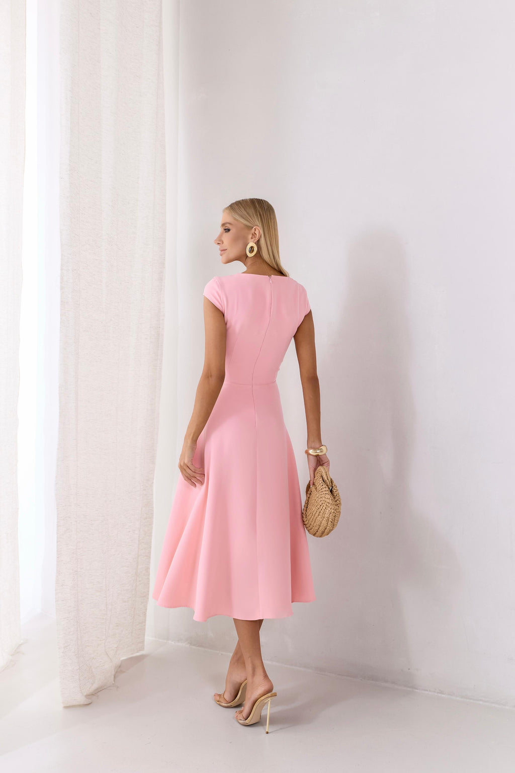 Vestido Midi em Alfaiataria Belga