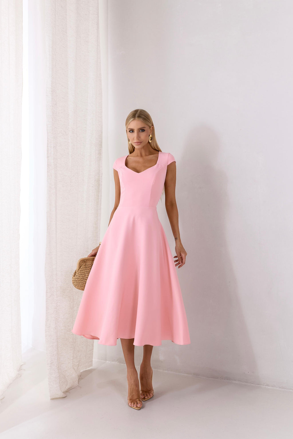 Vestido Midi em Alfaiataria Belga