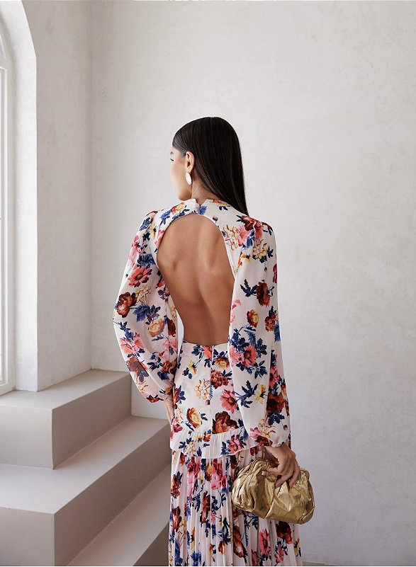 Vestido Longo com Manga Longa Munique