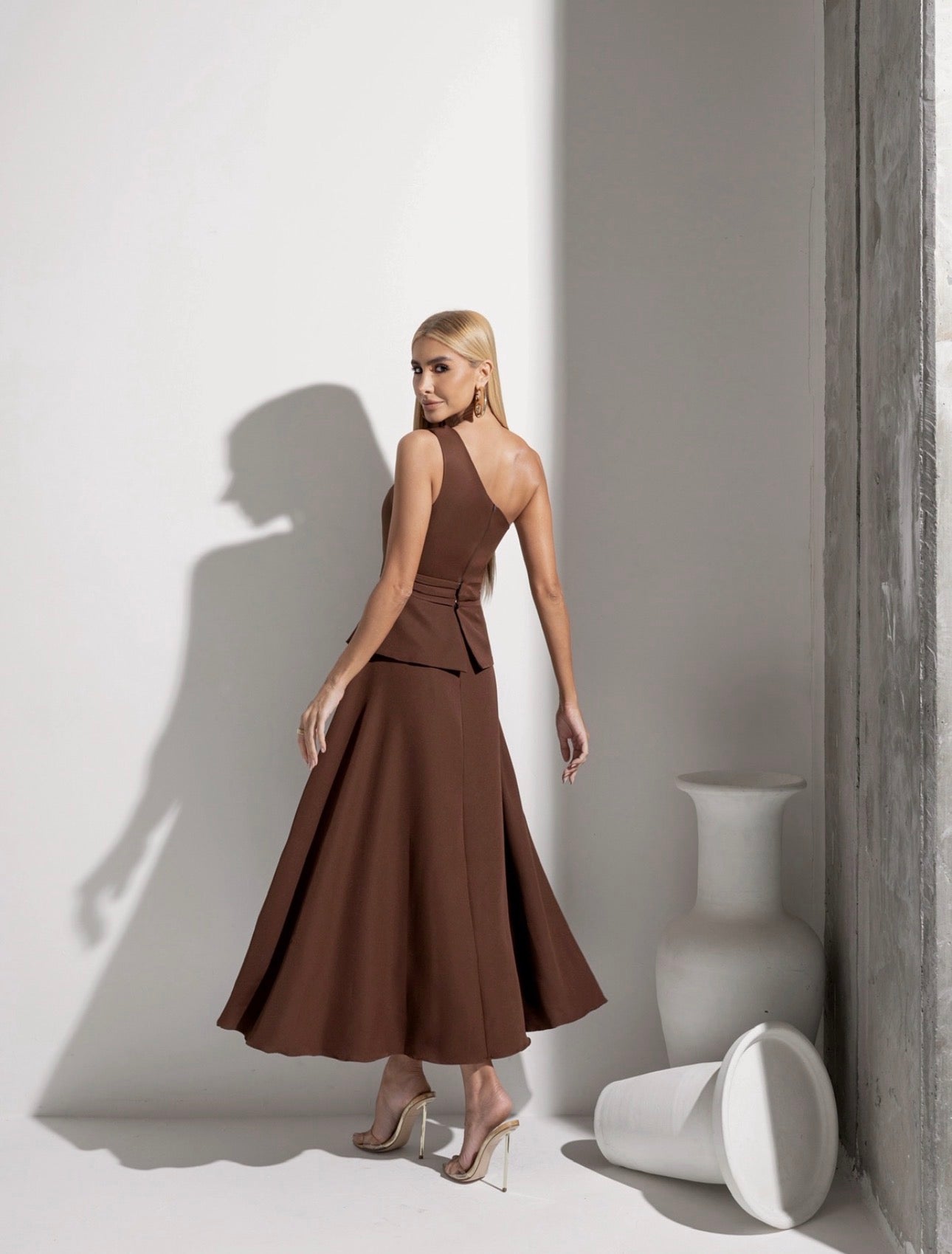 Vestido Midi Alfaiataria Orquidea